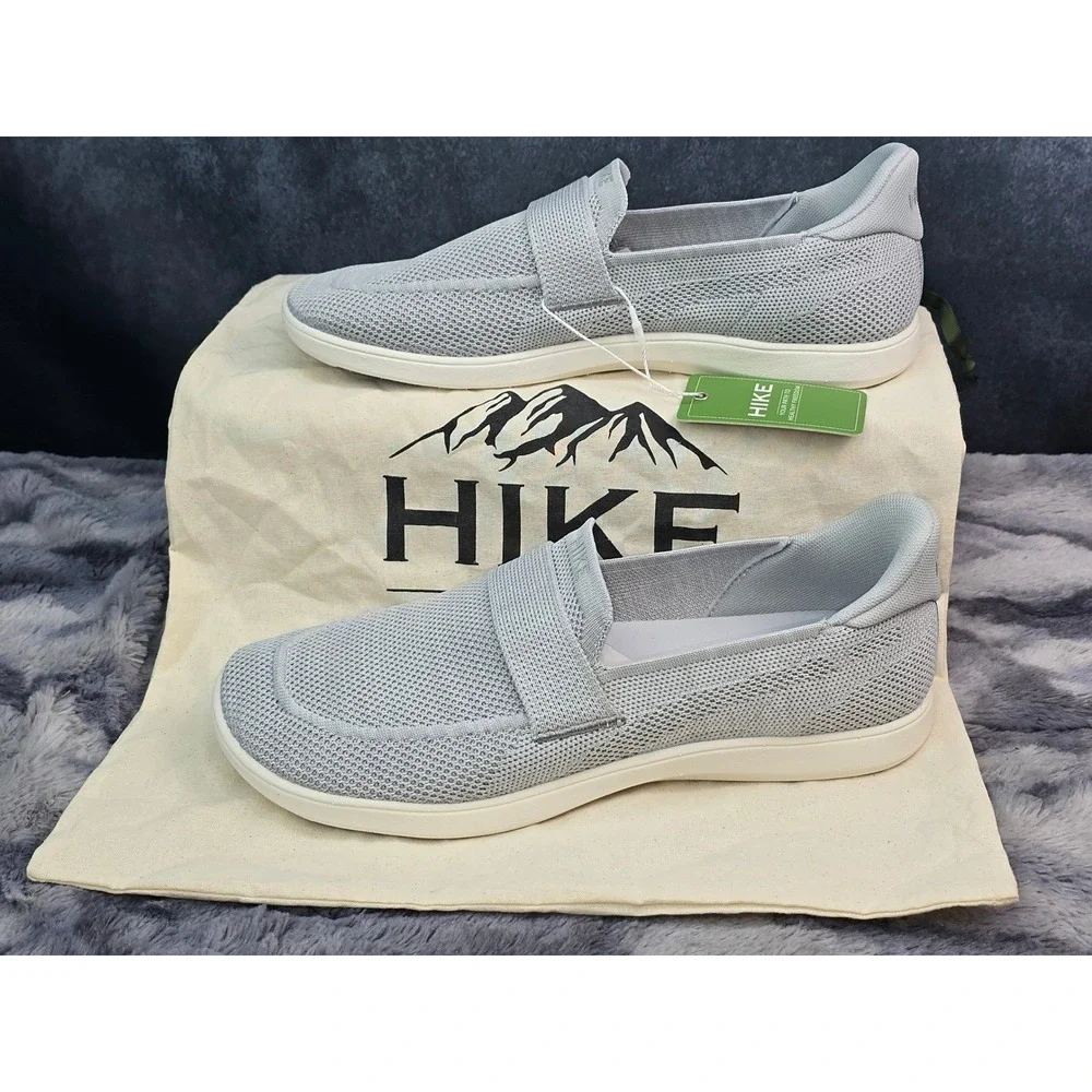 NWT Hike Footwear Valenza Barefoot Slip On Loafer Grey Knit EU 39 Women SZ 8.5